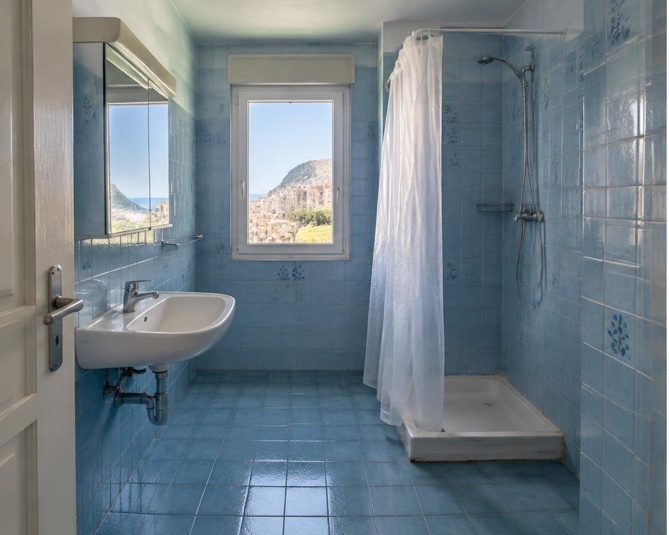 Menton — petite salle de bain optimisée — avant